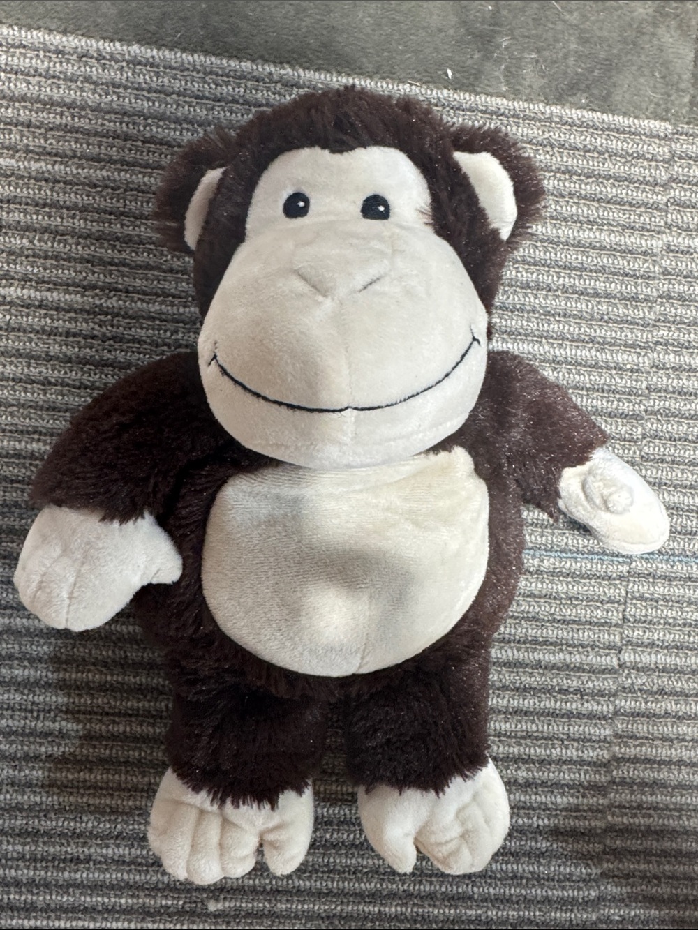 Warm and cozy heatinPlush Brown and Cream Monkey Stuffed Toy - Soft Cuddly Plush